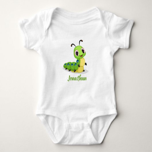 Cute Smiling Caterpipe Romper (Voorkant)