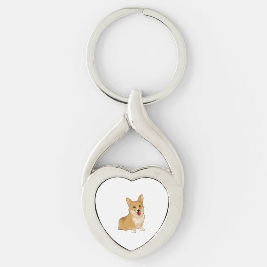 Cute smiling corgi sleutelhanger (Voorkant)