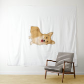 Cute smiling corgi wandkleed (In Situ (horizontaal))