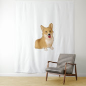 Cute smiling corgi wandkleed (In situ)
