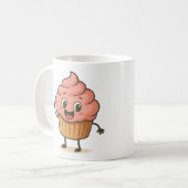 Cute Smiling Cupcake Mug  Koffiemok (Voorkant links)