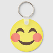 Cute Smiling Emoji Sleutelhanger (Voorkant)