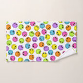 Cute Smiling Emoji wordt kleurrijk Bad Handdoek (Handdoek)