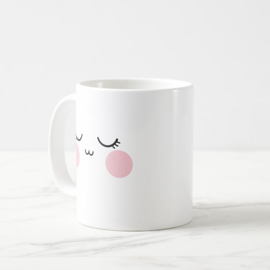 Cute Smiling Face Mug  Modern Aesthetic (Devant gauche)