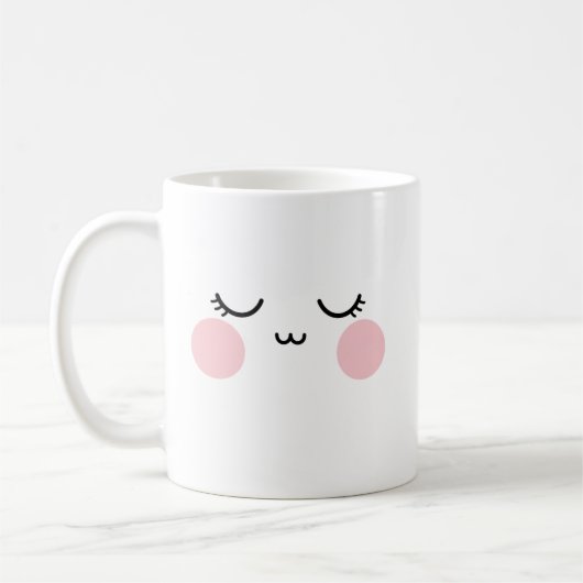 Cute Smiling Face Mug  Modern Aesthetic (Gauche)