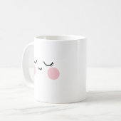 Cute Smiling Face Mug  Modern Aesthetic Koffiemok (Voorkant links)