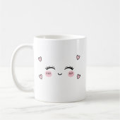 Cute Smiling Face Mug  Soft Heart Aesthetic (Gauche)