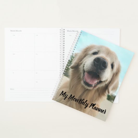 Cute Smiling Golden Retriever dans Closeup Custom (Devant avec enveloppe)