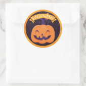 Cute Smiling Jack O'Lantern Halloween Ronde Sticker (Tas)