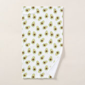 Cute Smiling Kawaii Avocado Pattern Bad Handdoek (Handdoek)