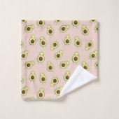 Cute Smiling Kawaii Avocado Pattern Bad Handdoek (Wasdoekje)