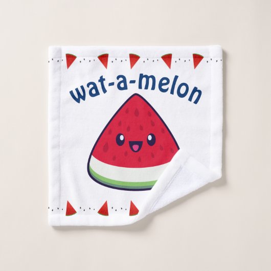Cute Smiling Kawaii Watermelon (Gant de toilette)