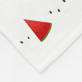 Cute Smiling Kawaii Watermelon Fleece Deken (Hoek)