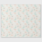 Cute Smiling Pastel Sky Pattern Cadeaupapier (Vlak)