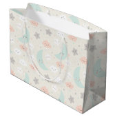 Cute Smiling Pastel Sky Pattern Groot Cadeauzakje (Achterkant Gekanteld)