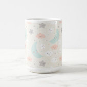 Cute Smiling Pastel Sky Pattern Koffiemok (Center)