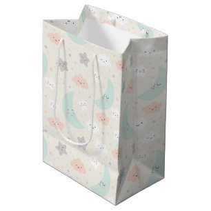Cute Smiling Pastel Sky Pattern Medium Cadeauzakje