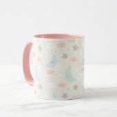 Cute Smiling Pastel Sky Pattern Mok (Voorkant links)