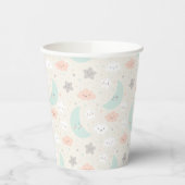 Cute Smiling Pastel Sky Pattern Papieren Bekers (Links)