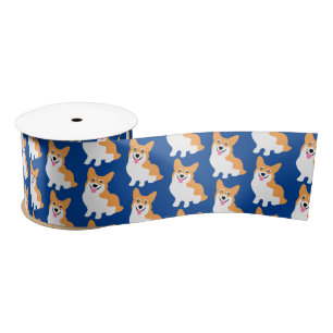 Cute Smiling Pembroke Welsh Corgi Blue Lint