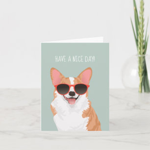 Cute Smiling Pembroke Welsh Corgi voor Hondenliefh Kaart