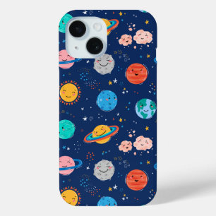 Cute Smiling Planet Pattern