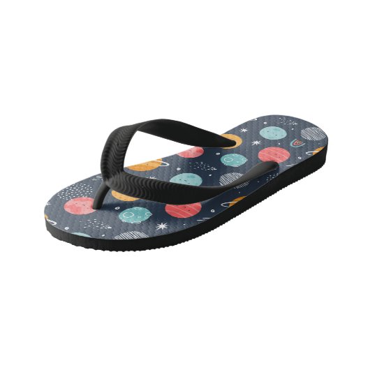 Cute Smiling Planet Pattern Kinder Teenslippers (Schuin)