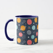 Cute Smiling Planet Pattern Mok (Links)