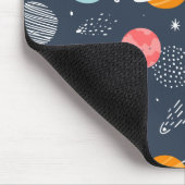 Cute Smiling Planet Pattern Muismat (Hoek)
