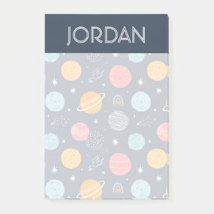 Cute Smiling Planet Pattern Post-it® Notes