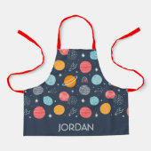 Cute Smiling Planet Pattern Schort (Voorkant)