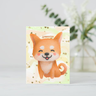 Cute Smiling Shiba Inu Briefkaart