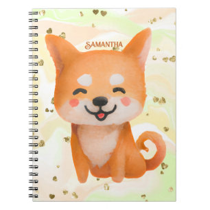 Cute Smiling Shiba Inu Notitieboek