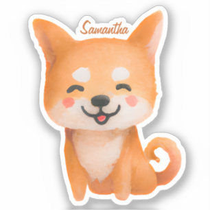 Cute Smiling Shiba Inu Sticker