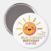 Cute Smiling Sun Birthday Wishes Fridge Magnet (Recto/Verso)