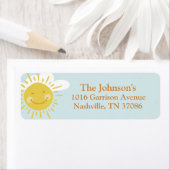 Cute Smiling Sun Return Address Label (Insitu)