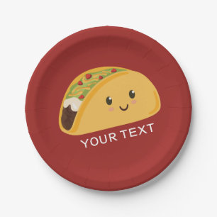 Cute Smiling Taco Party Bord