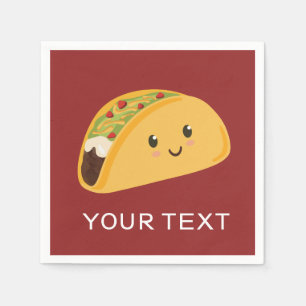 Cute Smiling Taco Party Napkin Servetten
