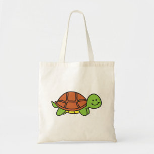Cute Smiling Turtle Cartoon Tote Bag