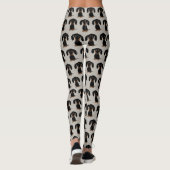 Cute Smooth Coated Black en Tan Dachshund Pattern Leggings (Achterkant)