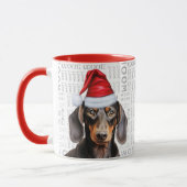 Cute Smooth Dachshund Lover Christmas Holiday Mok (Links)
