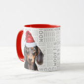 Cute Smooth Dachshund Lover Christmas Holiday Mok (Voorkant links)