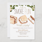 Cute smores camping baby shower invitation (Devant)