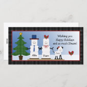 Cute S'mores Couple avec carte de Noël de chien (Devant / Derrière)