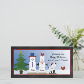 Cute S'mores Couple avec carte de Noël de chien (Debout devant)