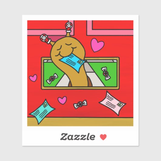 Cute Snail Christmas Mail Vinyl Sticker (Vel)