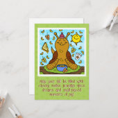 Cute Snail Comfort Food Happy Fall  Kaart (Voorkant / Achterkant in situ)