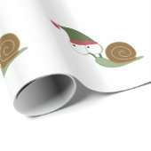 Cute Snail-kerstmis Elf Cadeaupapier (Rol Hoek)