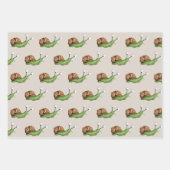 Cute Snail-patroon Inpakpapier Vel (Voorkant 2)