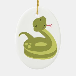 Cute Snake Keramisch Ornament